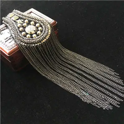 Z c price for 2 pcs Ручной работы B99 эполеты ювелирные изделия кисточкой большое плечо брошь эполеты/эполеты значок фитинг аксессуары/булавка - Цвет: Z c price for 2 pcs