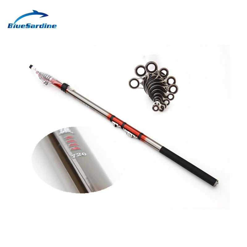 Рыболовная удочка BlueSardine карбоновые телескопические Спиннинговые удилища для
