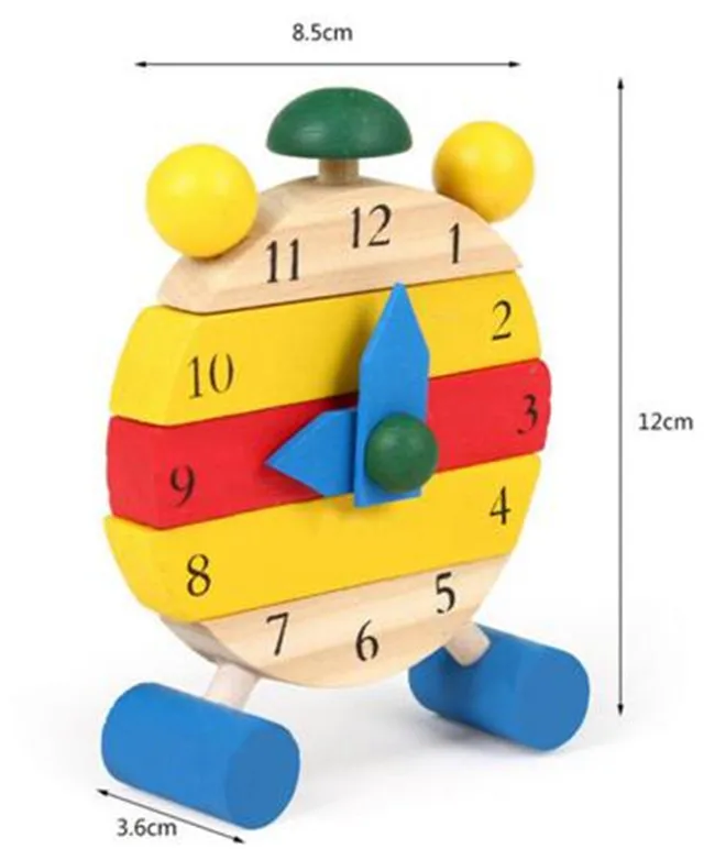 Actionbabei Новые горячие продажи ручной работы деревянные часы игрушки для детей