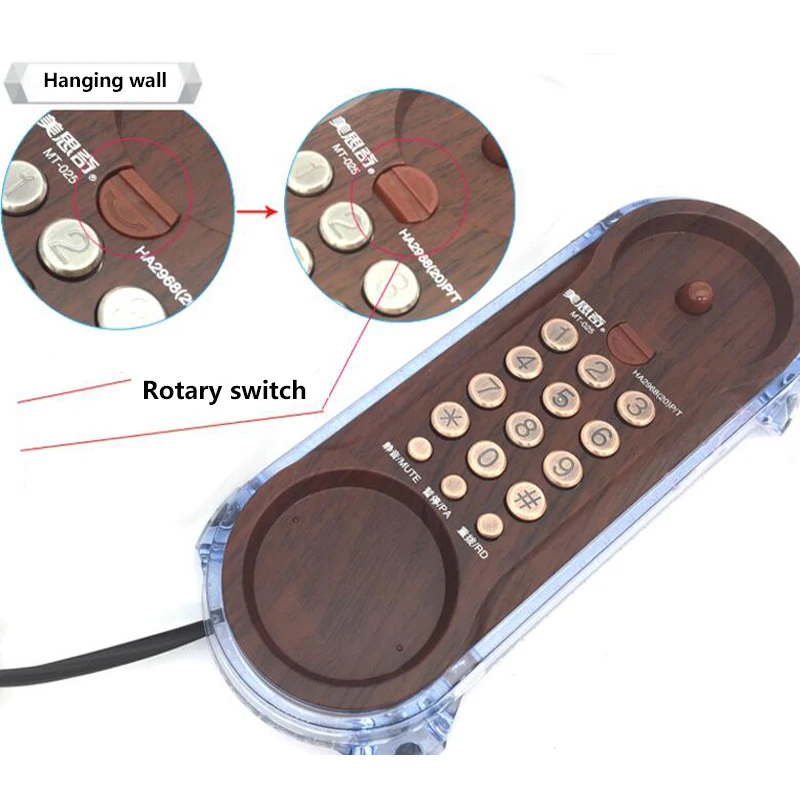 Настенный мини телефон в стиле ретро с функцией отключения звука|wall phone|antique