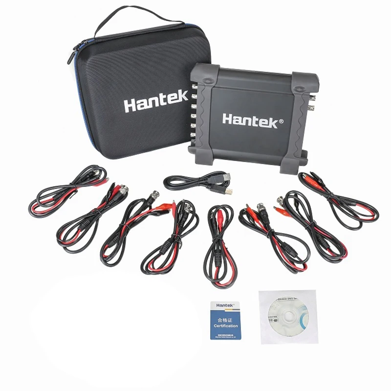 Hantek 1008A PC USB осциллограф 8CH автомобильный диагностический автоматический прицел/DAQ генератор 2.4MSa/s 4K Глубина USB 2,0 интерфейс