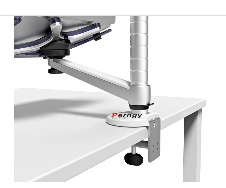 OA-12X aluminum alloy 2 In 1 Bracket adjustable Dual Arm double laptop desktop stand Holder For 10-15 inch Laptop+ 7"-10" tablet