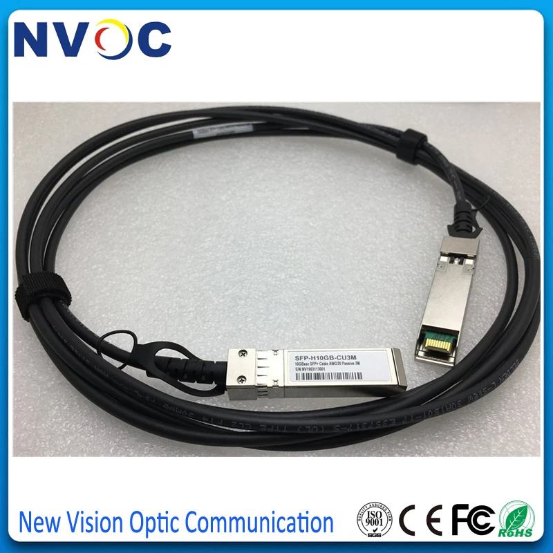 2 шт./лот бесплатная доставка 10G 3M SFP + DAC кабель 10GBASE CU 3 метра 30AWG пассивное прямое