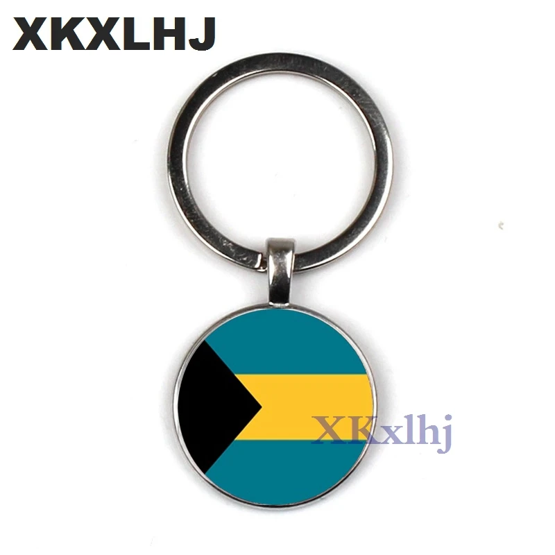 XKXLHJ модный тройной брелок для ключей с изображением Ватикана/Багамских Островов