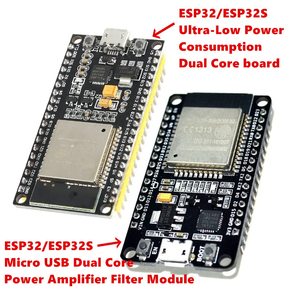 Беспроводная плата ESP32 ESP32S Wi Fi Bluetooth Micro USB двухъядерный усилитель мощности модуль