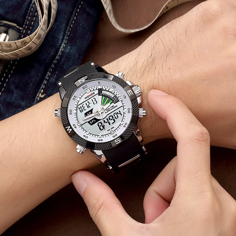 WEIDE мужские часы люксовый бренд модные спортивные кварцевые аналоговые