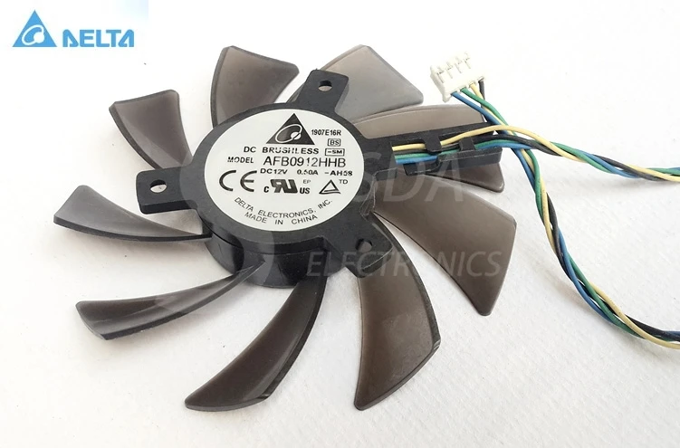 Вентилятор охлаждения для карты delta PWM AFB0912HHB 12V 0.50A Диаметр 8 5 см толщина 1 см|card
