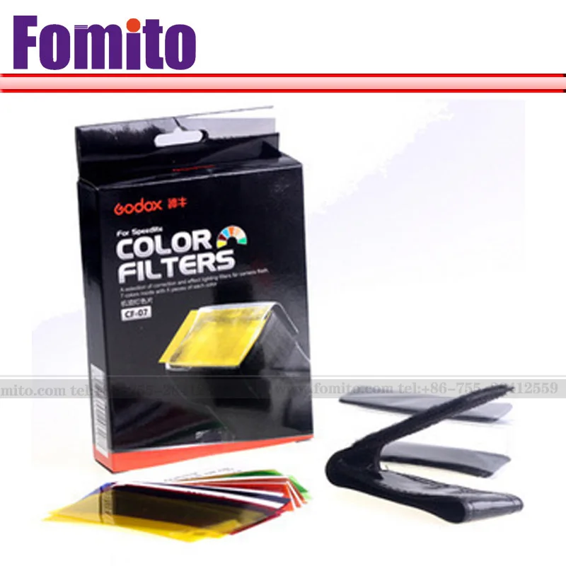 Fomito New Color Filter 7 Sets of Colors Studio Lighting flash camera +Velcro+Rubber band for Cam | Электроника
