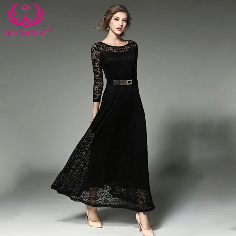 Vestidos короткое платье макси с длинным рукавом и вышивкой круглым вырезом длиной