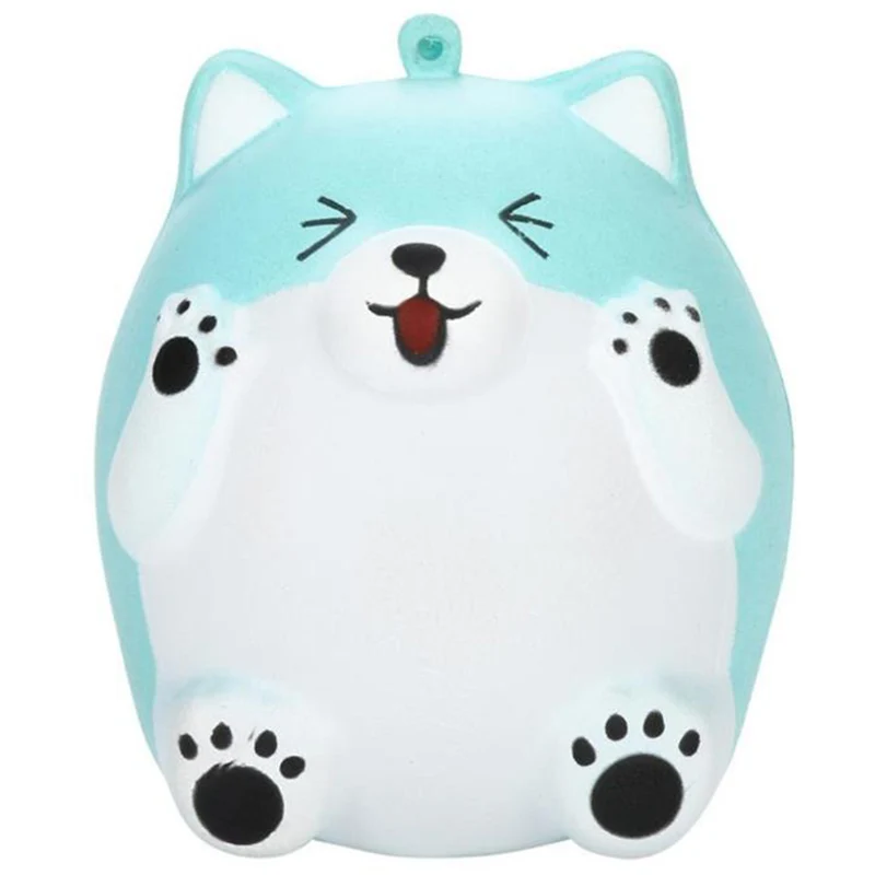 Blue Kawaii застенчивый Медвежонок сжимающий игрушки медленно поднимающийся мягкий креативный мультфильм снятие стресса телефон ремни веселье для ребенка ребенок Рождественский подарок игрушка - Цвет: Blue
