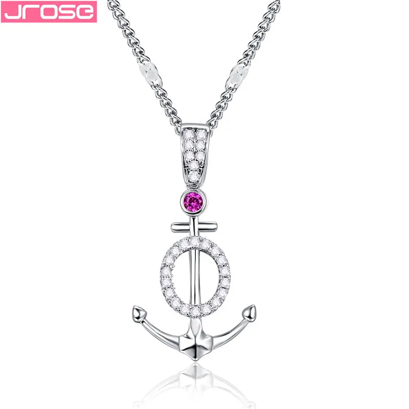 Женское серебряное ожерелье с подвеской якорем|Подвески| |