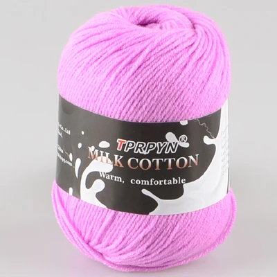 14 lutos pink TPRPYN 10 шт = 500 г три нити детской пряжа молочного оттенка хлопок крючком нитки для ручного вязания шерстяная линия для маленьких детей BR115 - Цвет: 14 lutos pink
