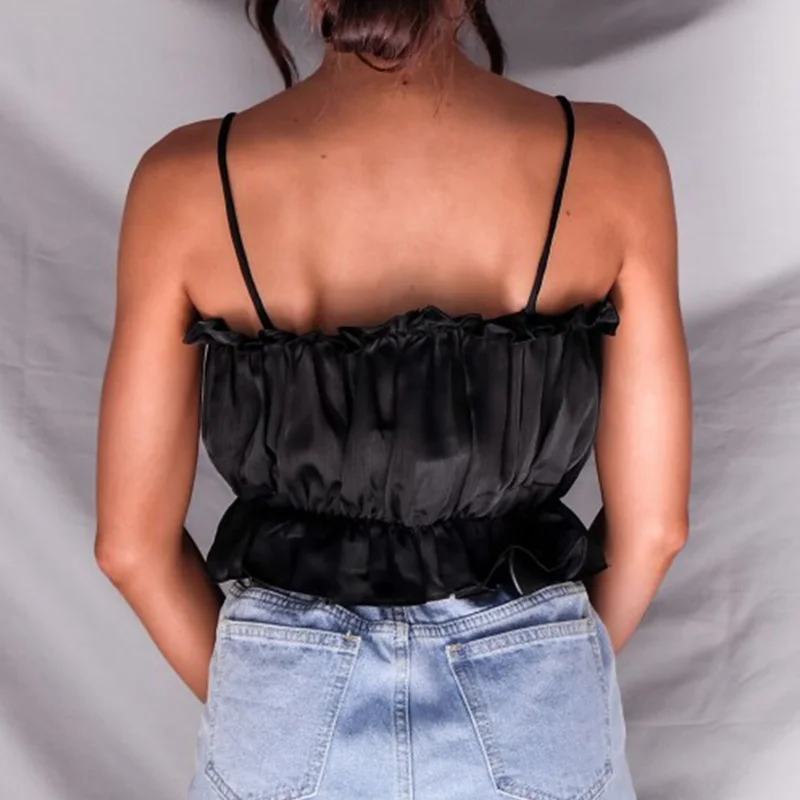 Черный жилет на подтяжках для женщин носить куртку без рукавов с тонкими