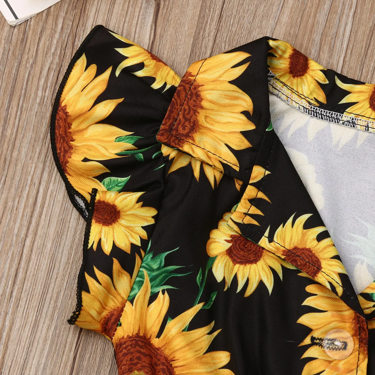 Модные летние боди с подсолнухами для новорожденных девочек одежда малышей