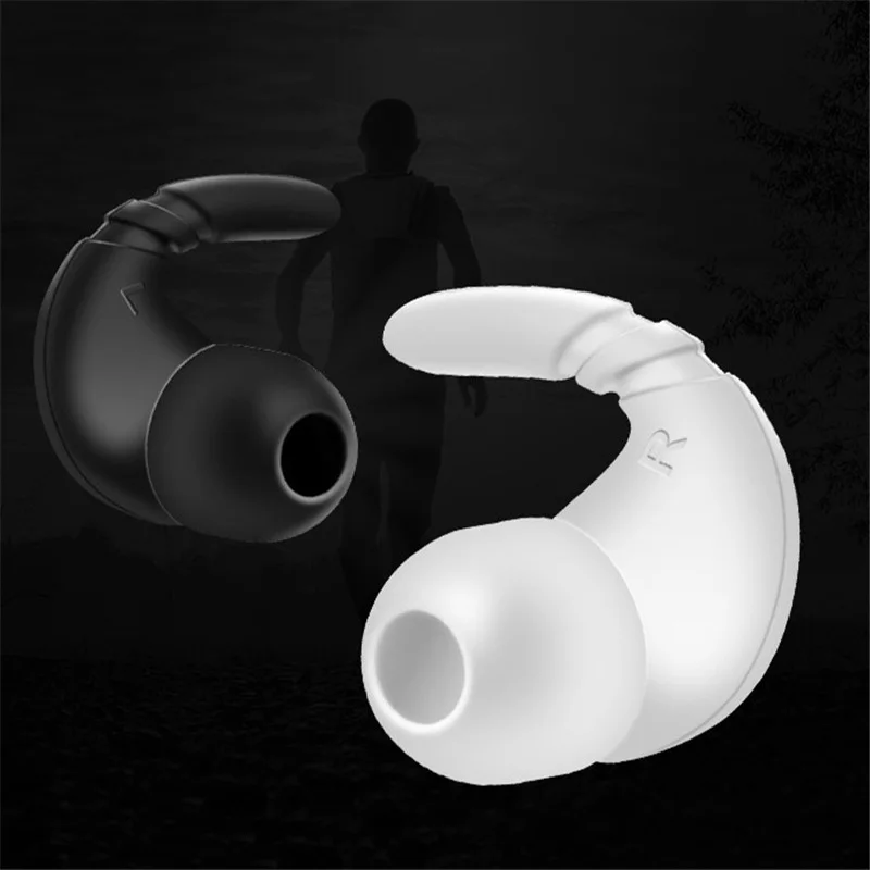 

FFFAS 1Pairs Earphone Silicone protective case sport horn shaped non-slip for 3.8-5mm In-ear headset earplug cap case