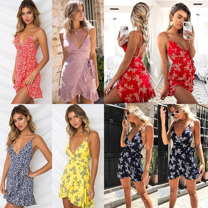 Для женщин летние пляжные в богемном стиле мини вечерние платье 2019 взрыва с