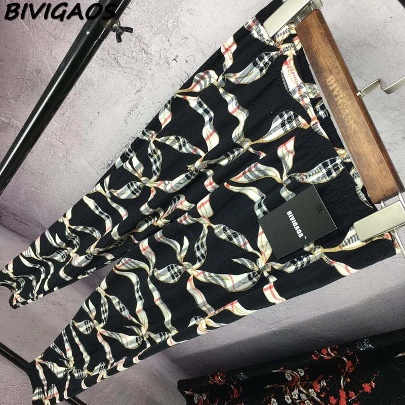 Леггинсы BIVIGAOS женские с начесом многоцветные высокоэластичные штаны для