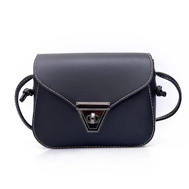 

Women Messenger Bags Women Shoulder Bag Wholesale Retro Oil Leather Small Bag Triangle Lock Women Leather Handbags