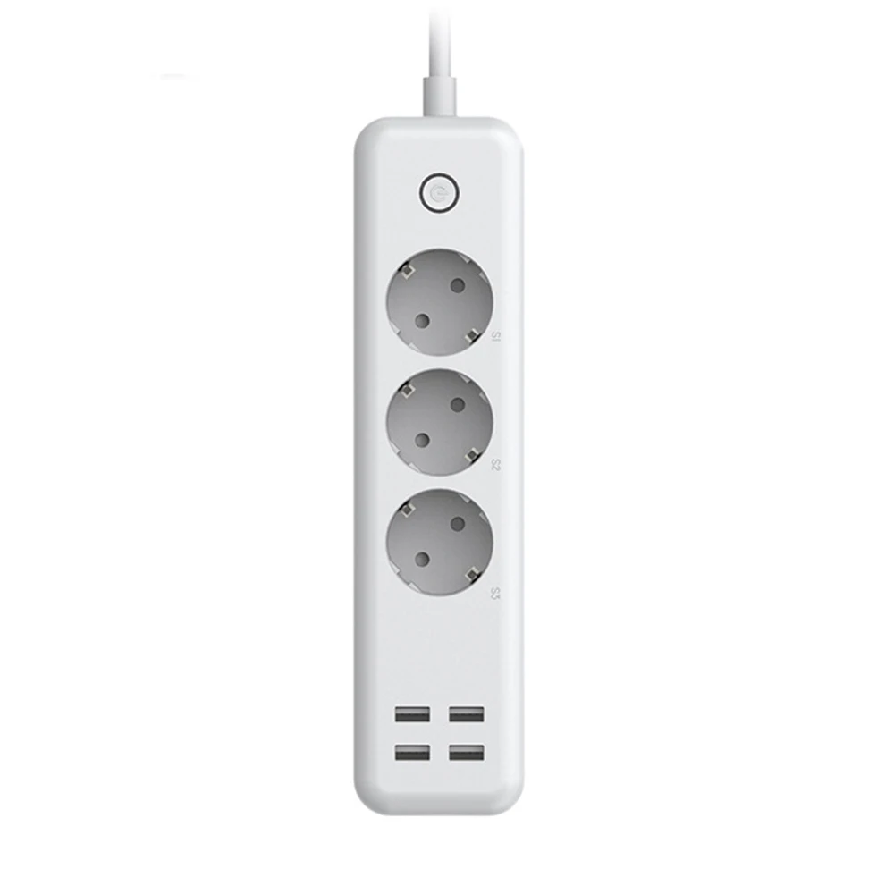 Wifi умная лента питания 3 штепсельная розетка европейского стандарта с USB 4 зарядным портом управление приложением работа с Alexa и Google Assistant Homekit