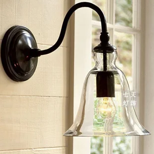 Американская сельская современная стеклянная железная настенная