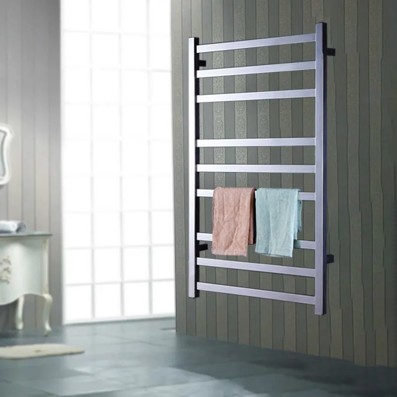 

Yijin HZ-918 Electric Heated Towel Rack Wall Mounted Style Towel Warmer Rails 304 Stainless Steel Towel Dryer Shelf for Bath