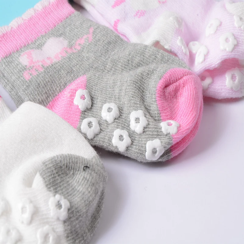 Милые мягкие хлопковые носки для младенцев нескользящие маленьких девочек