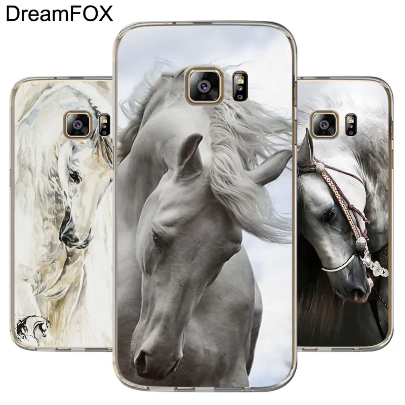 DREAMFOX M511 Мягкий ТПУ силиконовый чехол с изображением лошади для samsung Galaxy Note S 6 7 8 9 10