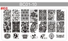 Лидер продаж! Трафареты для маникюра BC01-10 из нержавеющей стали пластины для штамповки ногтей, 1 шт.