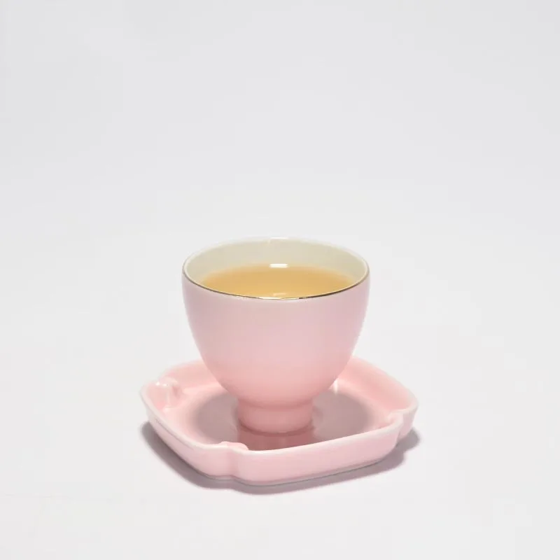 2 шт./лот креативный розовый фарфоровый поднос для чая ручной работы керамический