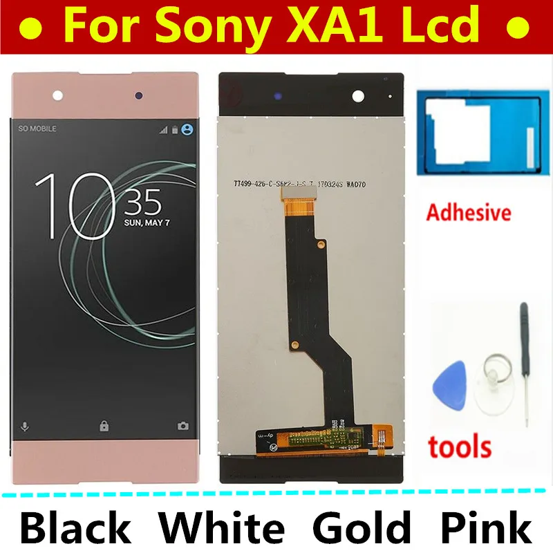 ЖК дисплей для Sony Xperia XA1 дигитайзер сенсорного экрана в сборе с рамкой сменный G3116