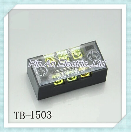 1 шт. двухрядная винтовая Клеммная колодка 600 в 15A TB 1503 / TB1504 TB1506/TB