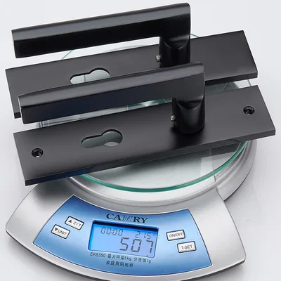 Черные однотонные алюминиевые дверные замки минималистичный замок для