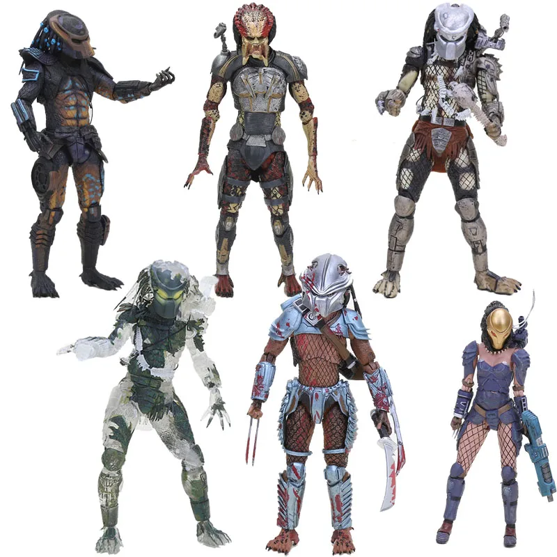 NECA Чужой против Хищник серии бетона джунгли рисунок Охотник чужой она хищник ПВХ