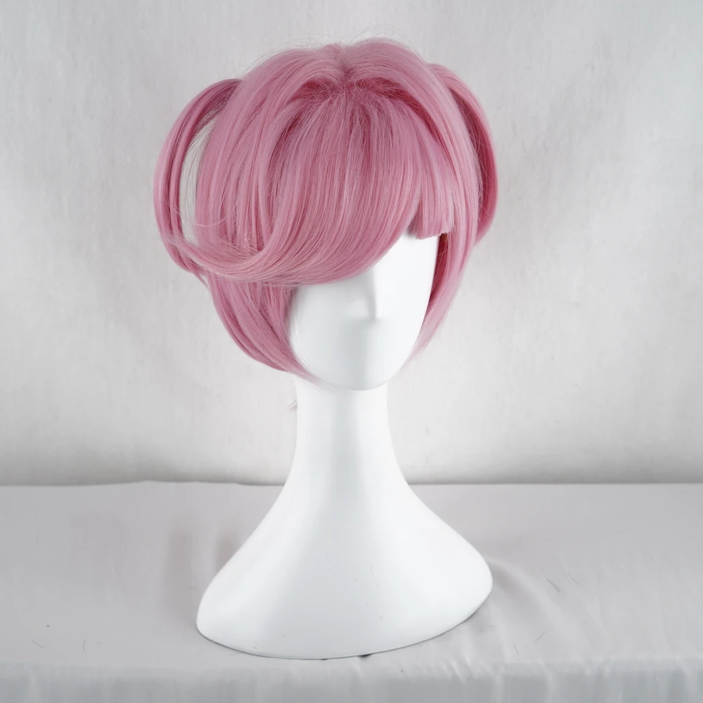 Парик для косплея по мотивам аниме DDLC Doki Literature Club Natsuki розовый термостойкий