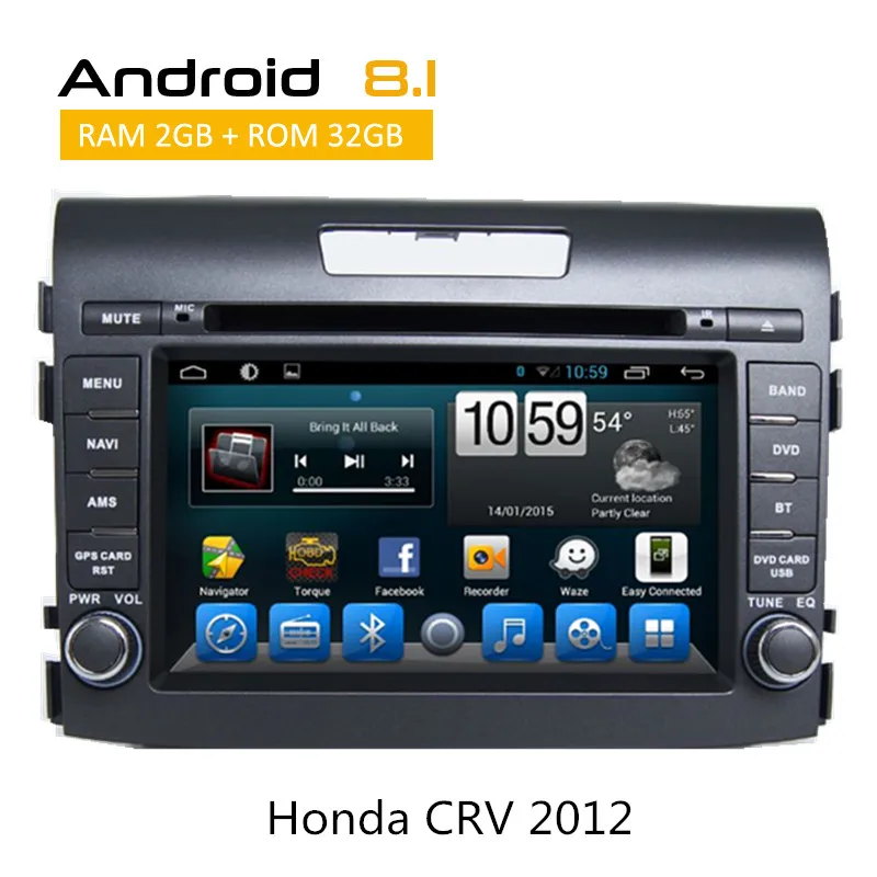 7" Octa Core Android 8.1 Car DVD Player GPS Navigation For Honda CRV 2012 Support 3G Wifi Bluetooth TV Steering Wheel Control |