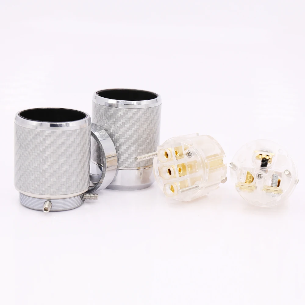 Hi-End Carbon Fiber Gold Plated European standard AC Power Plug IEC Female | Электроника