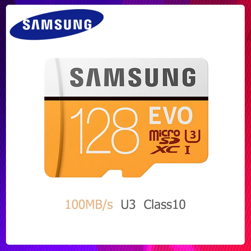 SAMSUNG карта памяти Micro SD карта, карта памяти Micro SD 32 gb 64GB 128 gb Microsd карты памяти SDHC C10 UHS-1 Макс 95 МБ/с. флэш-памяти TF карты памяти EVO SDXC 4K класса 10 - Емкость: MP-128G