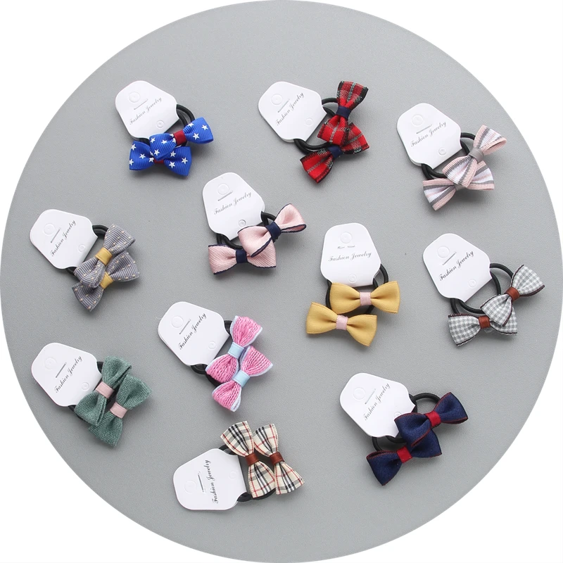 style 1 5 пар/лот маленькие собачьи волосы банты бант собачьи волосы аксессуары для ухода за шерстью канатная Резиновая лента для Тедди Йоркширский Мальтийский - Цвет: style 1