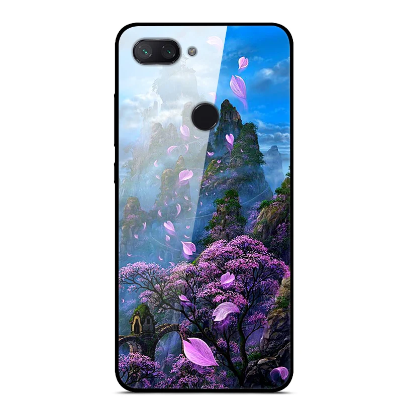 Чехол из закаленного стекла для Xiaomi Redmi 6, чехол с изображением планеты космоса, стеклянный чехол на заднюю панель для Xiaomi Redmi 7, 6, A, 7A, 6A, чехол для телефона Redmi6