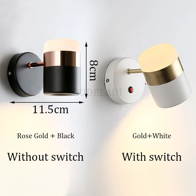 Современные светодиодсветодиодный акриловые настенные лампы из кованого железа в скандинавском стиле