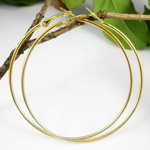 Gold 10% off на оптовую продажу) 100 мм папарацци Basketball wives большой большие круглые серьги - Окраска металла: Gold
