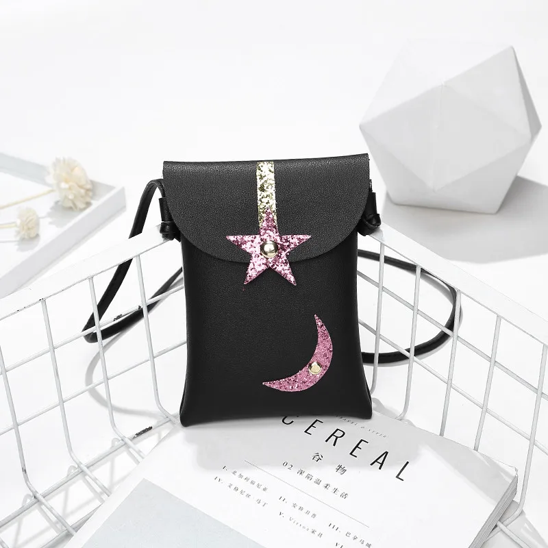 Модная женская сумка-мессенджер из искусственной кожи с украшением в виде звезды