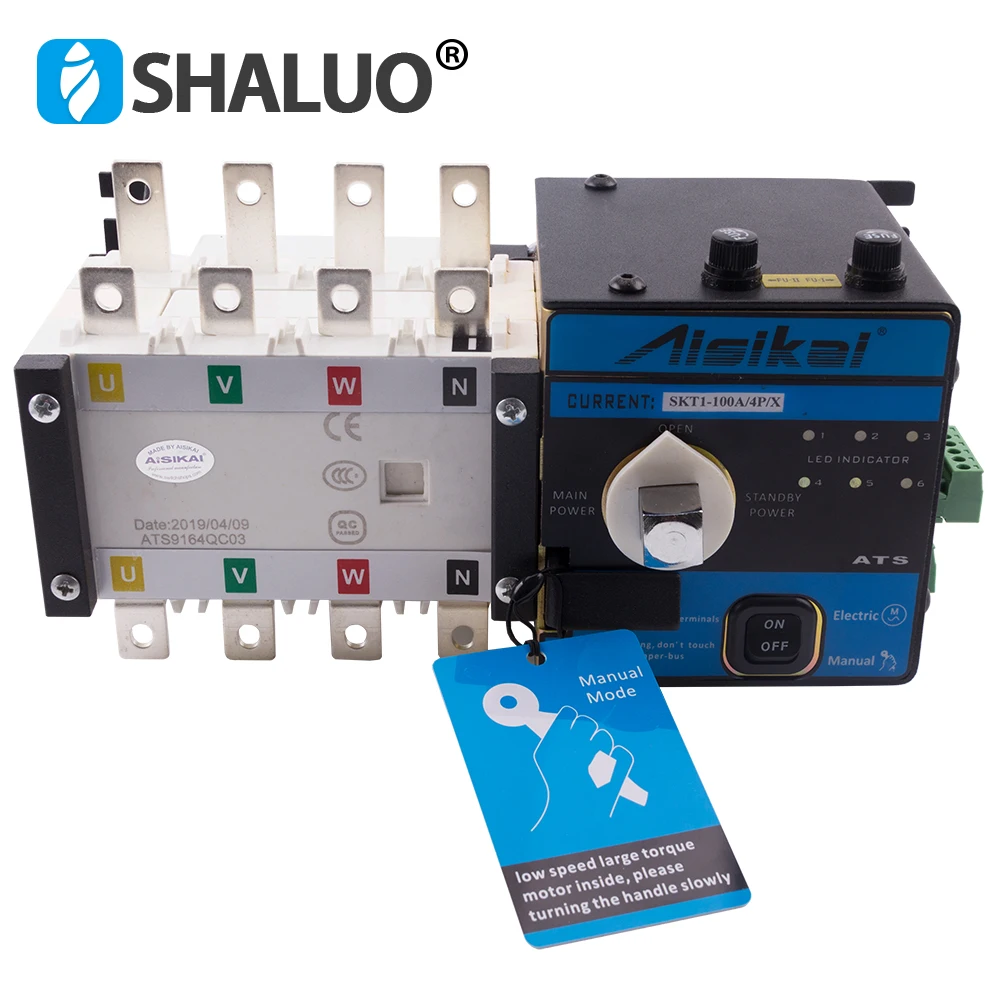 Автоматический выключатель Genset ATS 4P 30A 50A 63A 80A 100A AMP Универсальный электрический