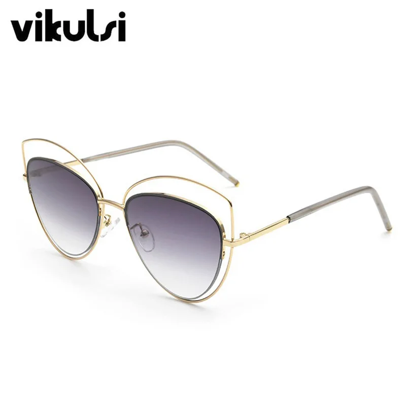 2017 Большие зеркальные розовые солнцезащитные очки кошачий глаз винтажные