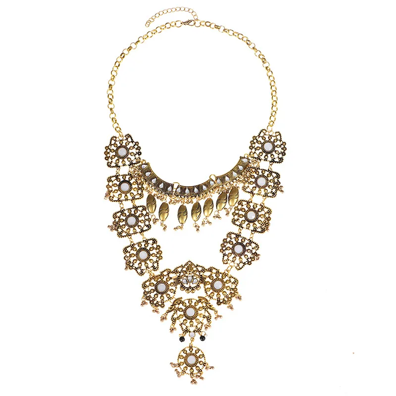 ZHINI Fashion Style Luxury Maxi Necklaces &amp Pendants Vintage Collar Bohemian Statement Collier Female Jewelry | Украшения и