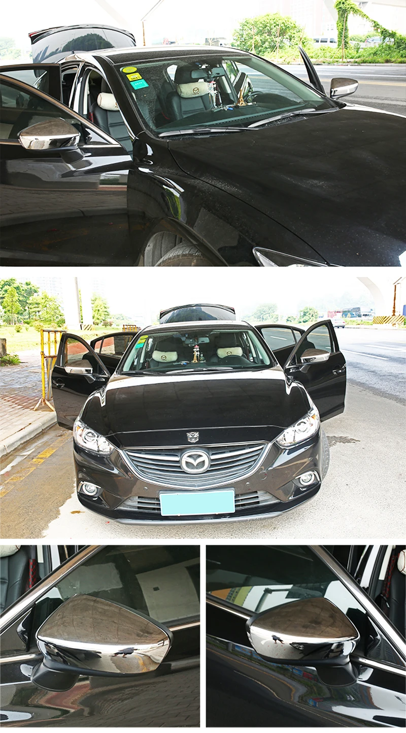 Подходит для Mazda 6 M6 хромированная крышка зеркала боковой двери, Накладка заднего вида, накладка на гарнир, литье, Стайлинг, защита