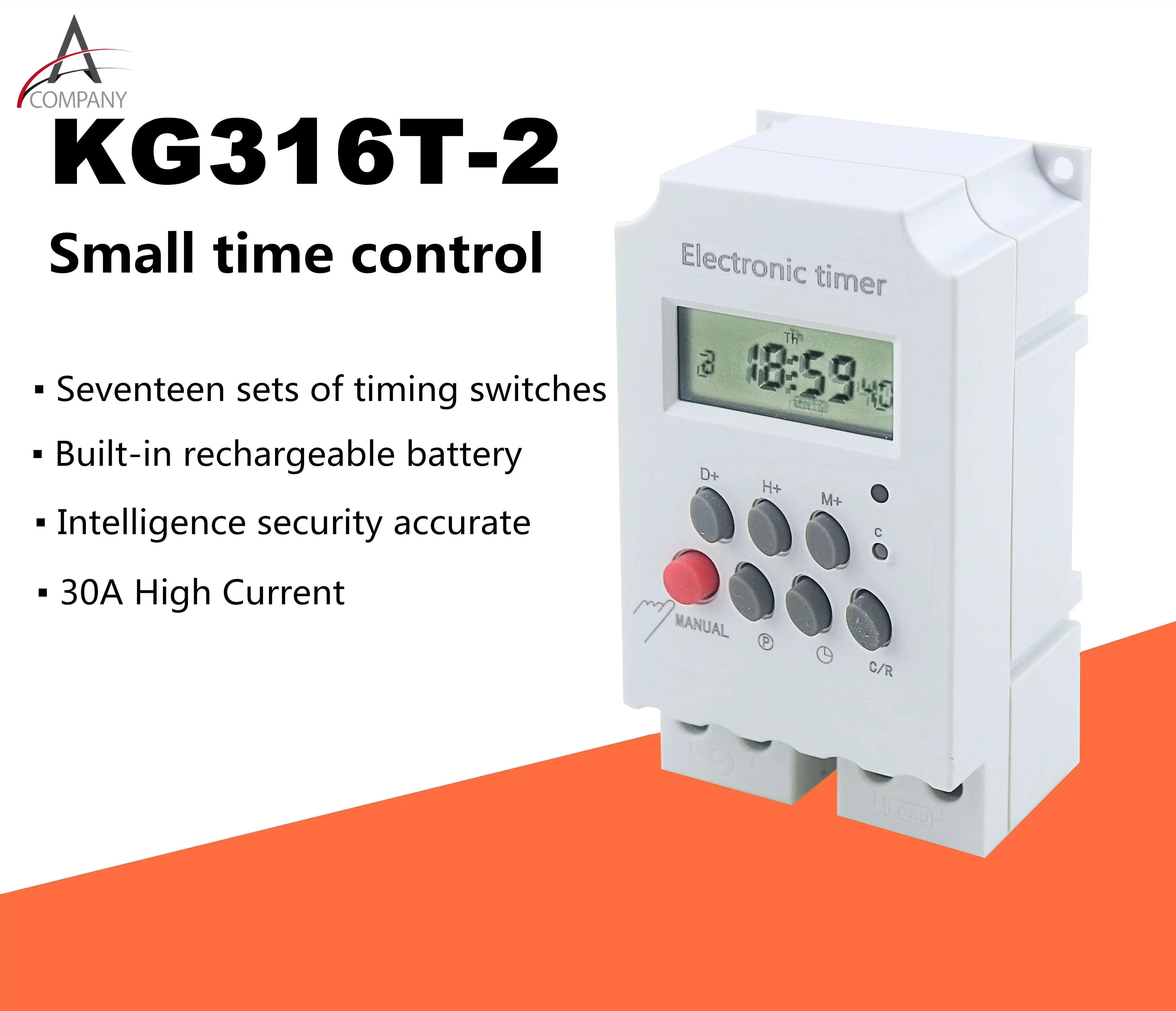KG316T II AC 220V 25A Din Rail ЖК дисплей цифровой программируемый электронный таймер
