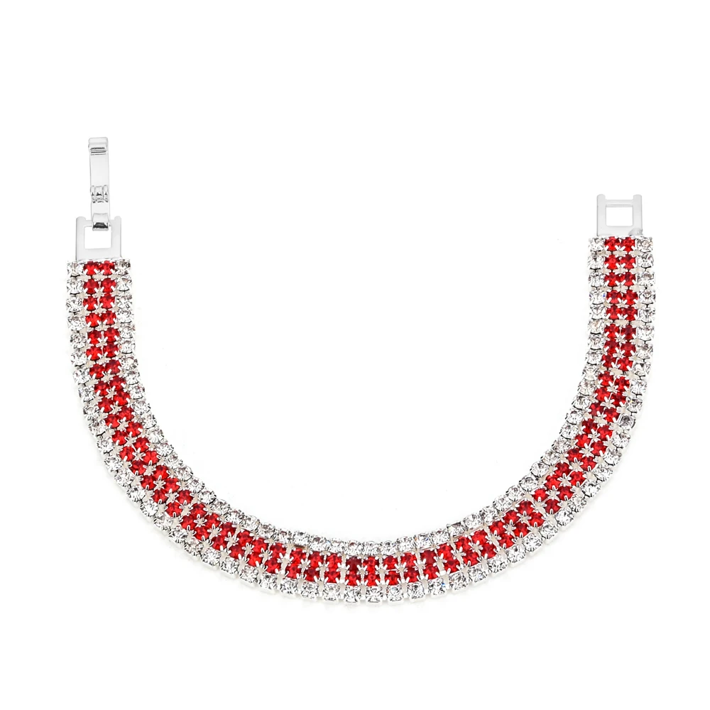 LUBINGSHINE pulseira feminina, разноцветные женские браслеты с кристаллами, свадебные ювелирные изделия, стразы, браслет на запястье