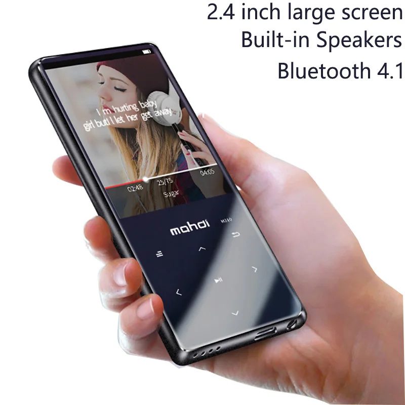 Новый металлический спортивный MP3 плеер Bluetooth 4 1 Портативное аудио 16 Гб со