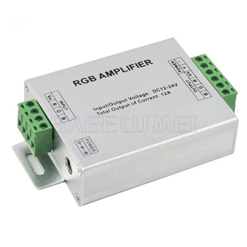 DC12-24V 12A RGB Усилитель контроллер усилитель сигнала для 3528 5050 SMD светодиодный